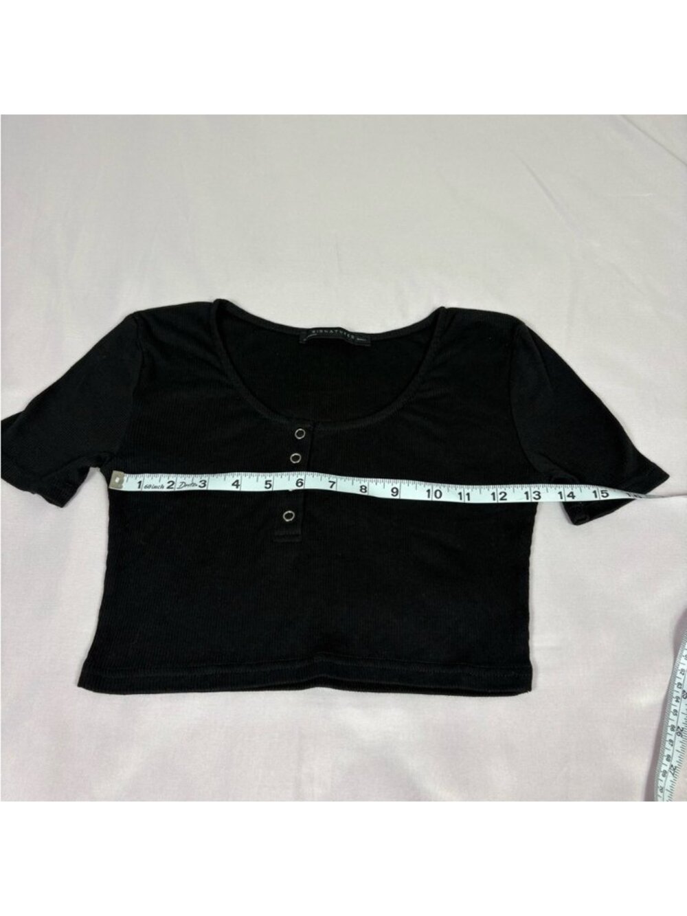 Black Crop Top - Picture 3 of 8